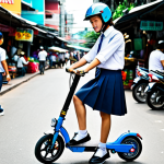 전동 킥보드 안전모 추천 - **

"A Thai student, fully clothed in a school uniform, wearing a bright, stylish INDEX half-face he...